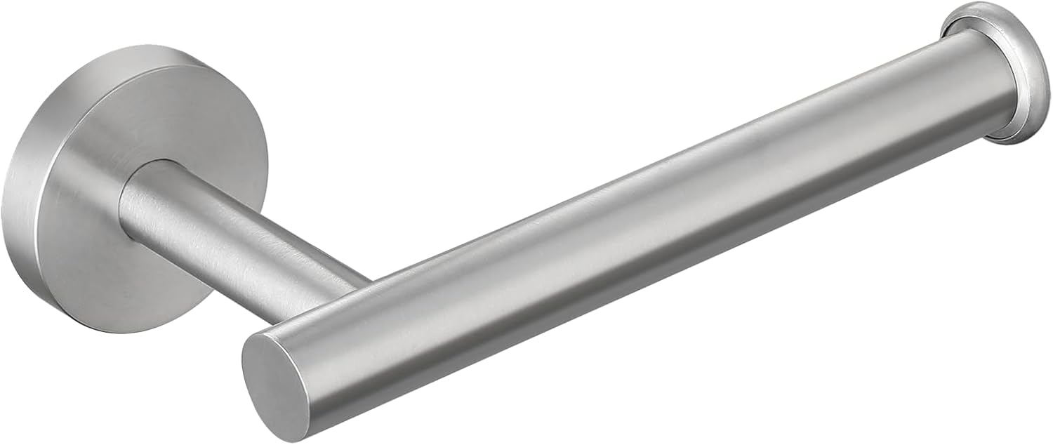 Uchwyt na papier toaletowy, montaż na ścianie, śrubowy, odpowiedni do łazienki i kuchni, stal nierdzewna szczotkowana