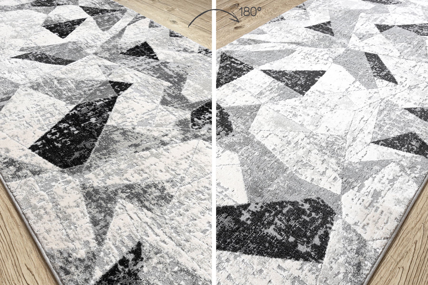 Passatoia TULS 51211 moderno Geometrico antracite 60 cm 60x920 cm - 4