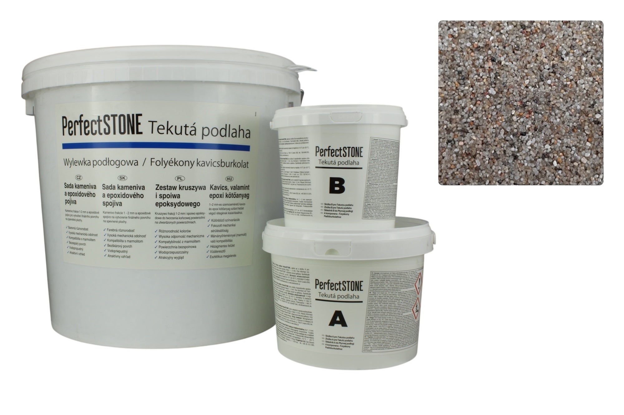 Kamienny dywan PerfectSTONE naturalny – zestaw DIY 3,3 m² DISTYK