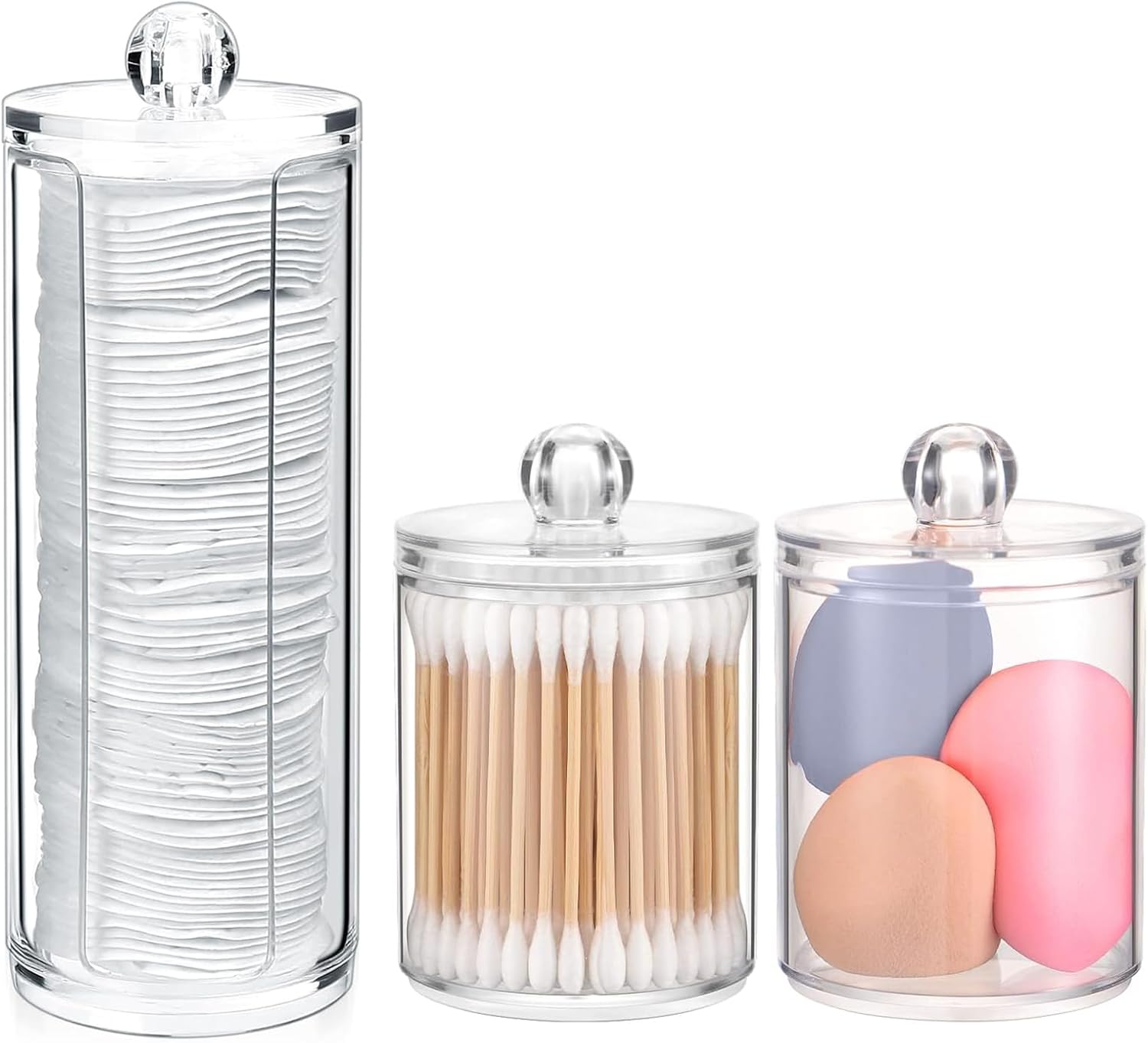 Un ensemble de 3 botes de rangement pour produits cosmtiques avec ...