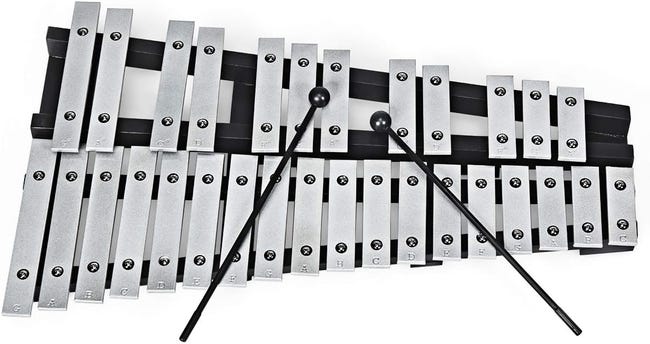 Xilofono GYMAX Con 30 Tasti - Legno Pieghevole, Da G5 A C8, Con Borsa E Mazzuole, Per Principianti E Musica - Foto 6