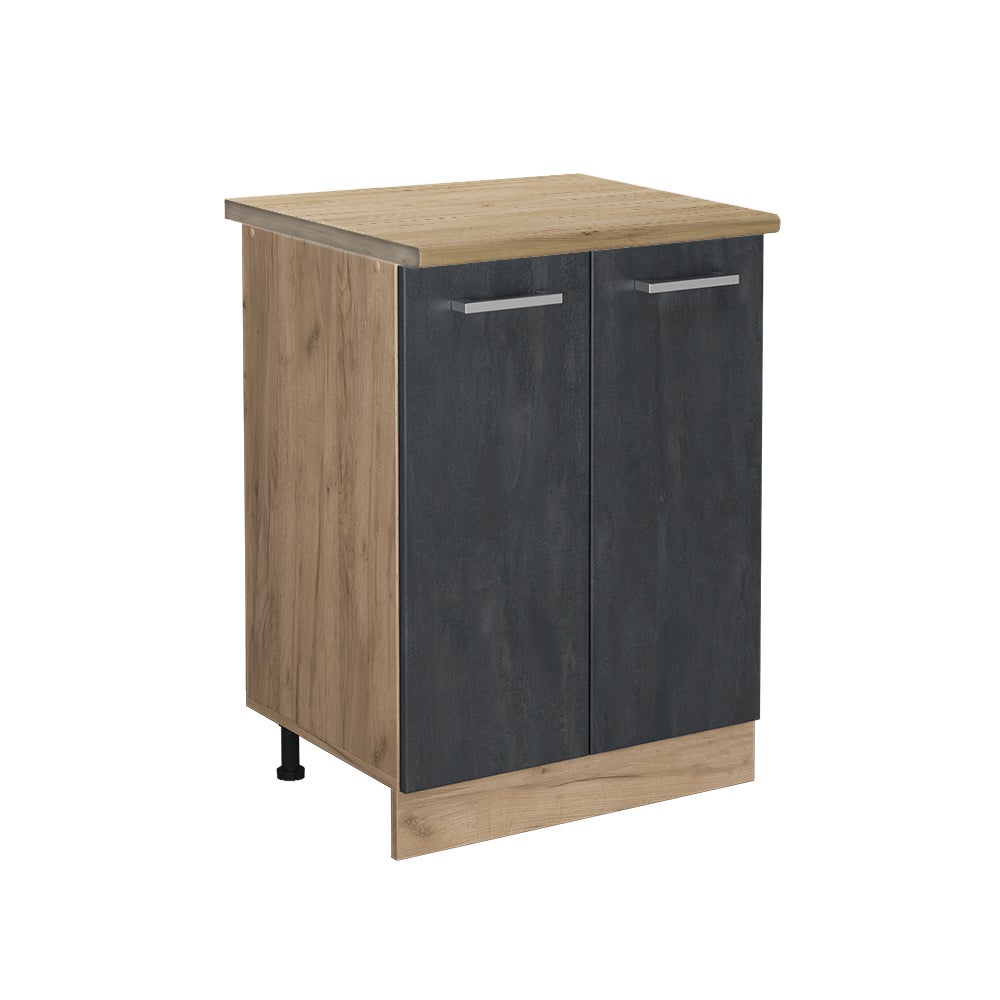 Vicco Szafki kuchenne R-Line, Czarny beton, 60 cm BP Dąb