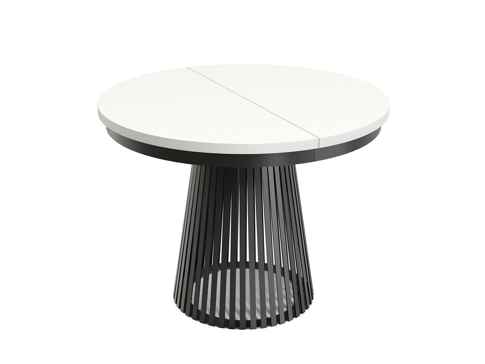 MINIO go for it, Stół rozkładany GORI w kolorze alpejska biel / czarny