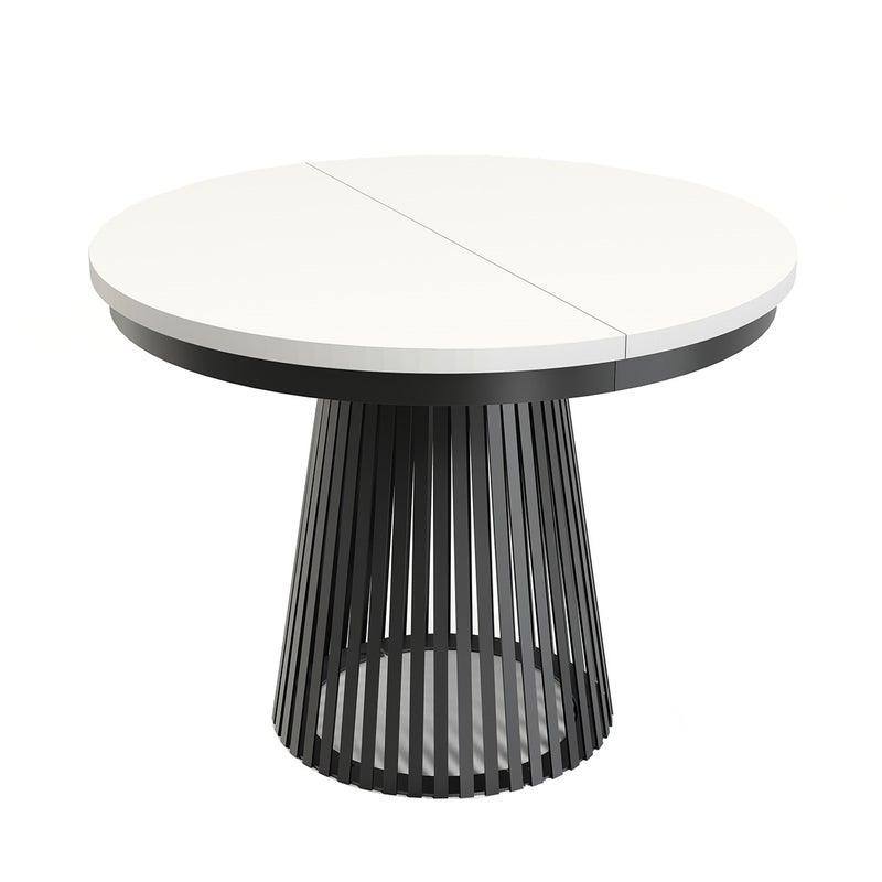 MINIO go for it, Stół rozkładany GORI w kolorze alpejska biel / czarny