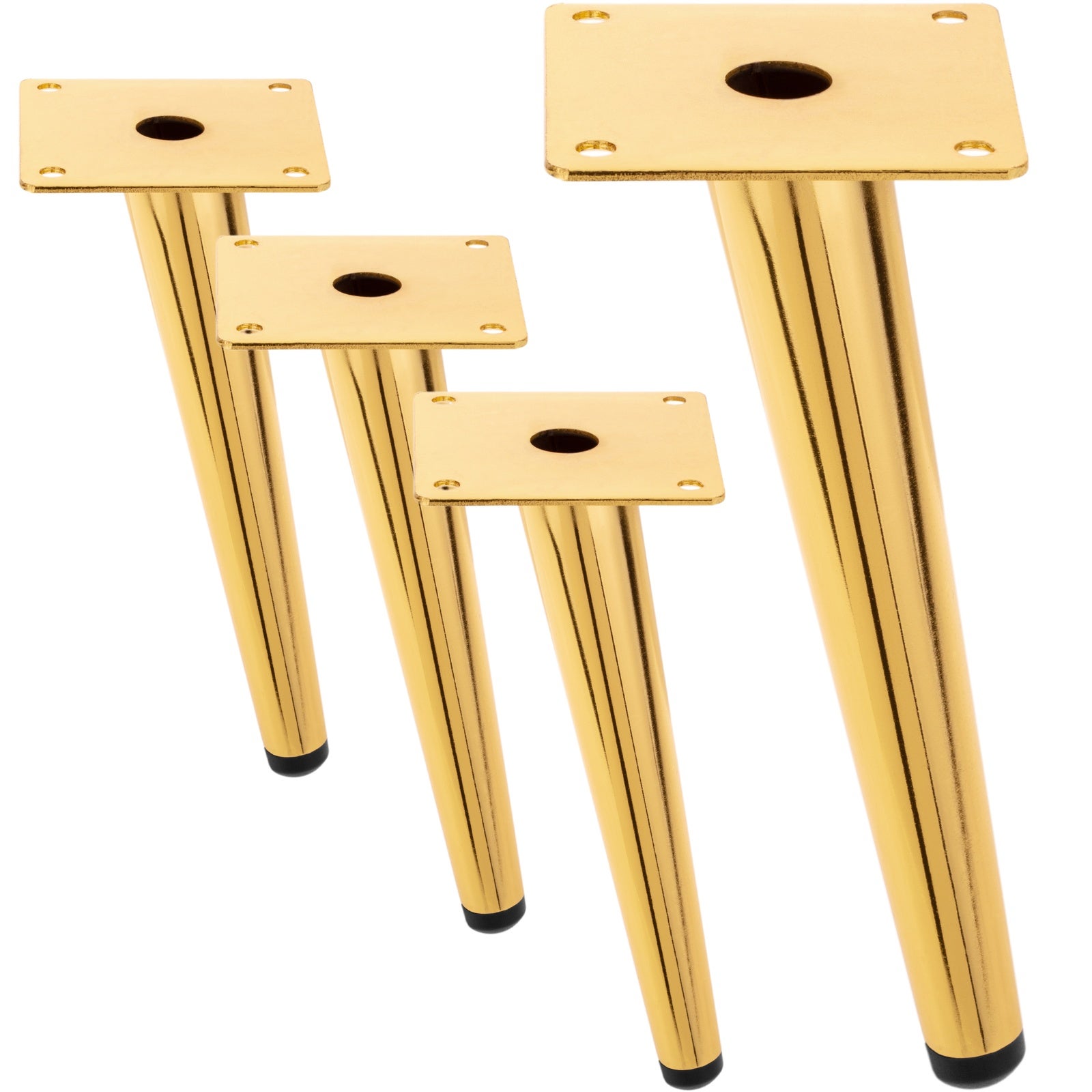 Patas De Madera Para Muebles - Juego De 4 Patas Cónicas De Pino Macizo - Altura 30 Cm - Estilo Rústico - Renueva Mesas O Sillas
