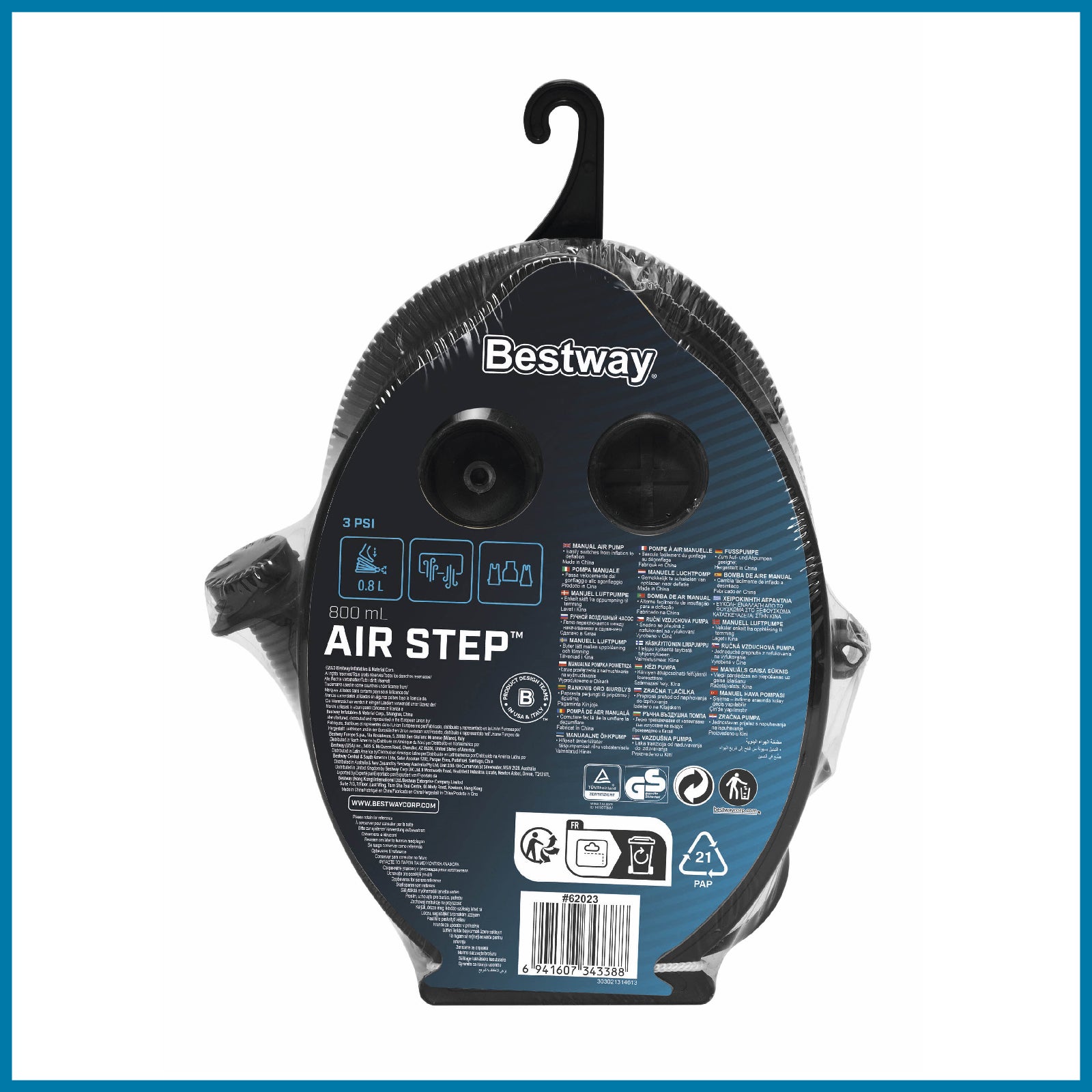 Pompka Nożna 2L do Pompowania Basenów i Materacy, Idealna na Kemping i Lato - Bestway - 6