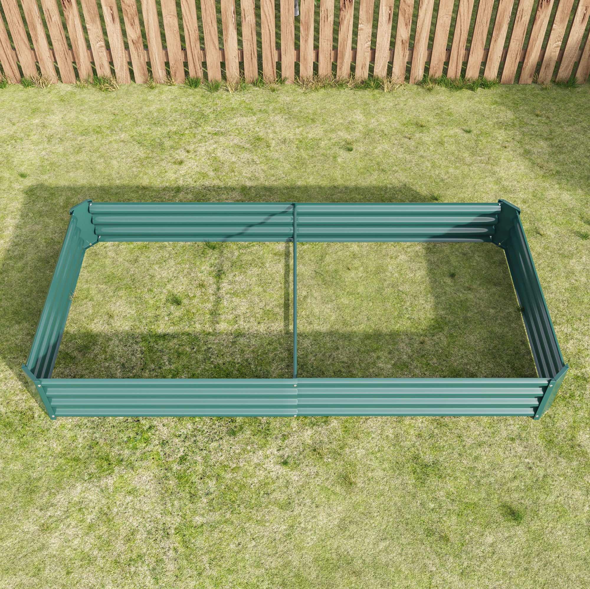 Grand bac surélevé 232x113x30 cm en acier galvanisé pour potager et fleurs - Design jardin - 6