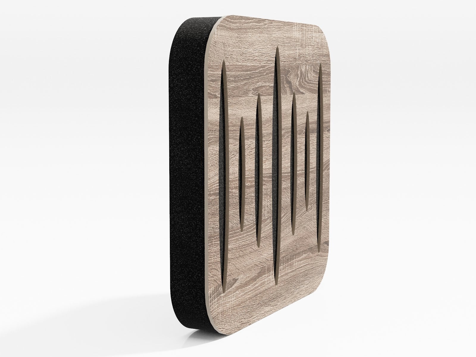 Lot de 8 Mini-Panneaux acoustiques insonorisants COLUMBIA 23x23x3 cm - 0,42 m² surf.totale -MDF perforé laminé et mousse acoustique -Sonoma - 3