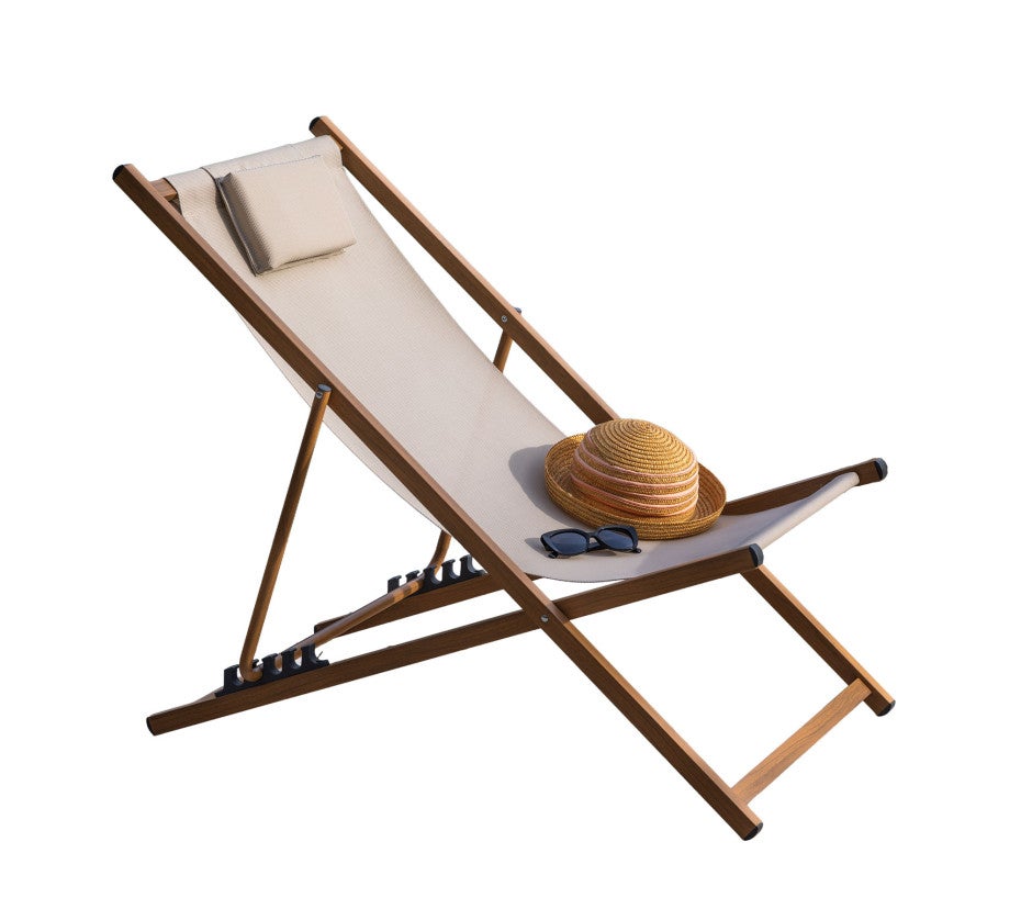 Lot de 2 chiliennes en acier - effet bois - PAROS - 4