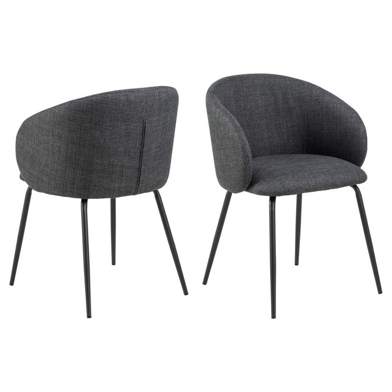 Eleanor krzesło stołowe z podłokietnikami tkanina beżowa.