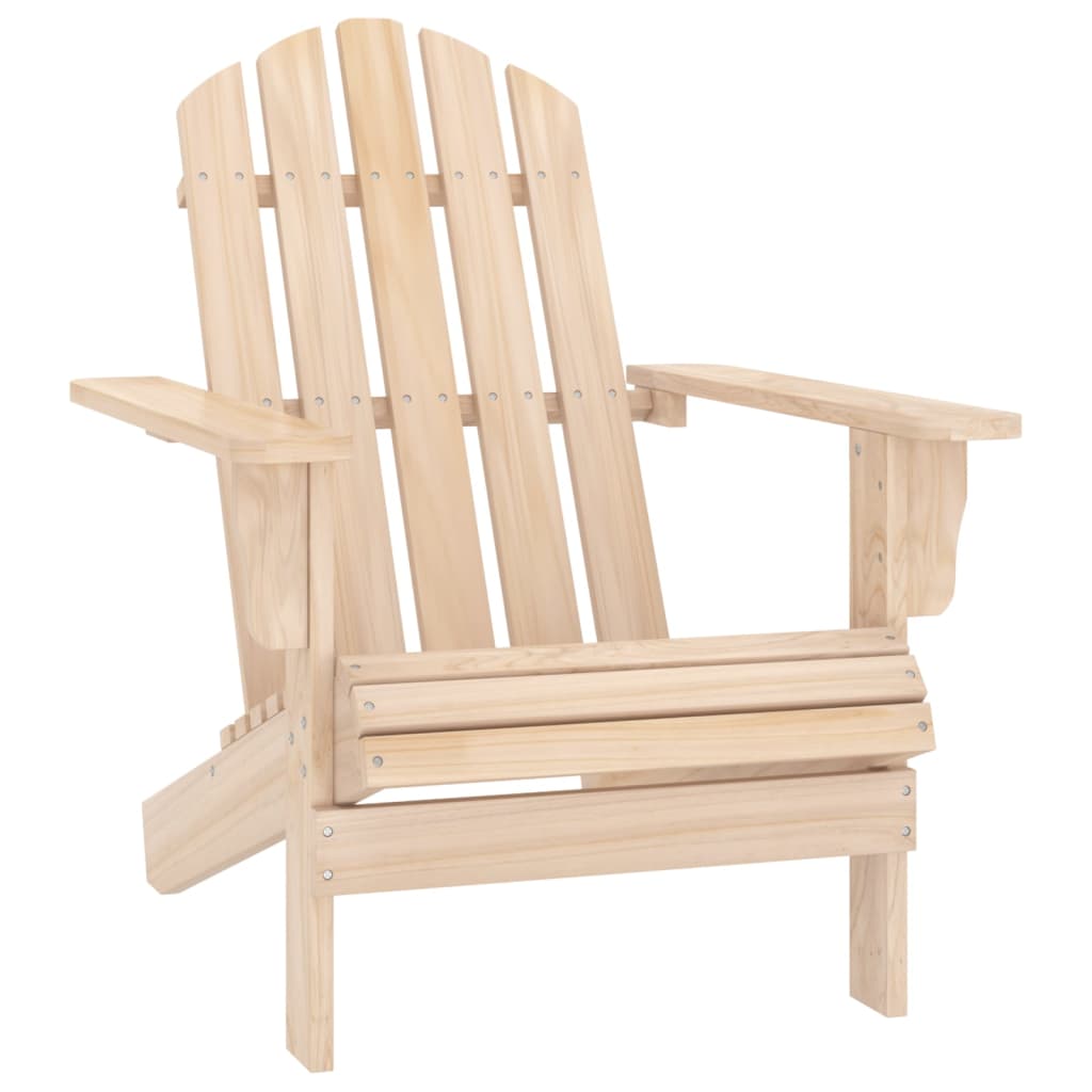 Chaise de jardin | Siège de Terrasse | Chaise d'extérieur Adirondack avec repose-pied et table Sapin CFW598802 - 8
