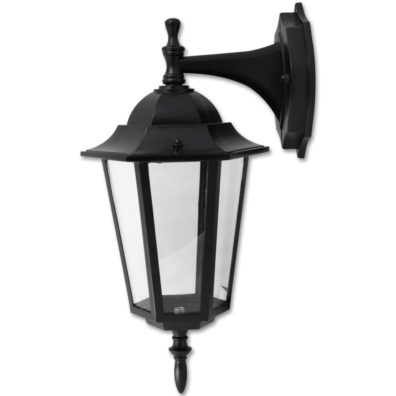 Lampa ogrodowa E27 LED Victoria naścienna dół IP44 elewacyjna zewnętrzna czarna MasterLED