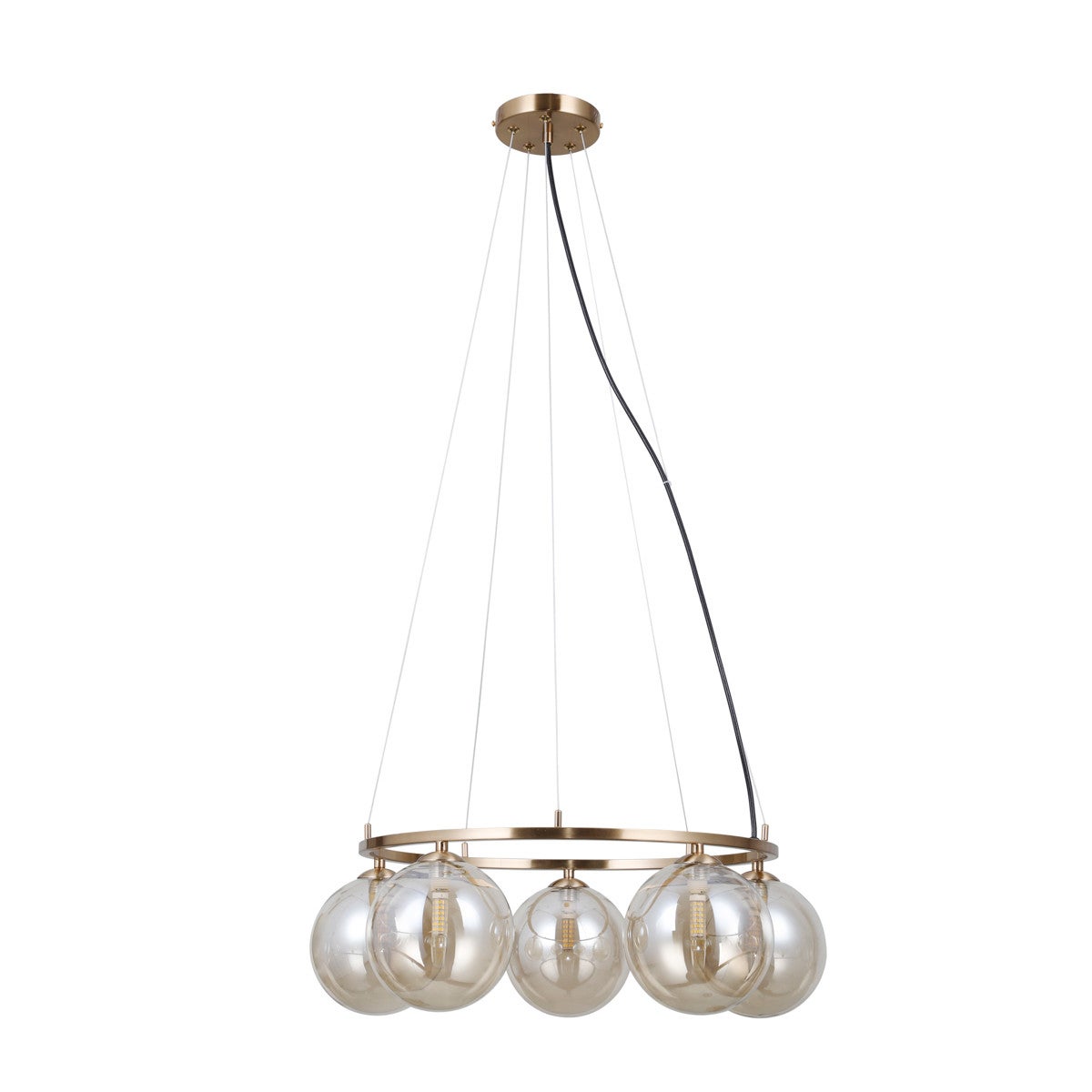 Lampa wisząca MOLITE złota 5 x G9 x 5W wym: 120 x 58 x 58 cm Italux