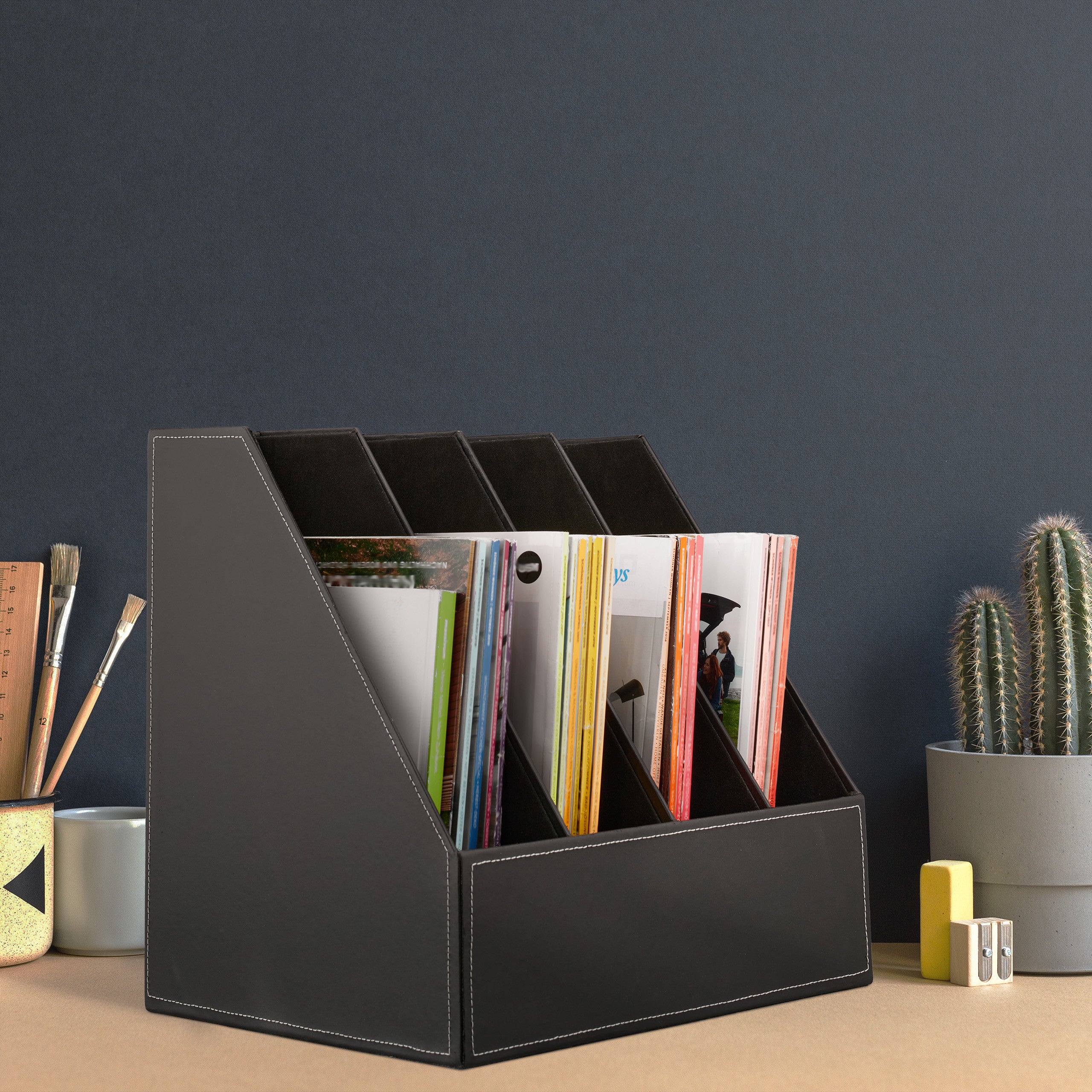 Relaxdays Rangement Documents, Organiseur Bureau En MDF, Format A4, 3 Compartiments, HxLxP : 27 X 31,5 X 24 Cm, Nature En Destockage Et Reconditionné Chez