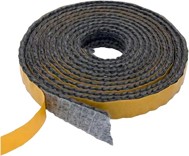 Joint Insert Cheminée, Joints Tressé Auto-adhésive pour Poêle, Joints D'étanchéité Résistante à la Chaleur (2mm x 15mm x 2m)