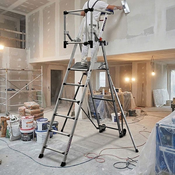 Escabeau PIRL - Garde-corps articulé - Hauteur max de travail 3,45m - PIRLF6-P - 4