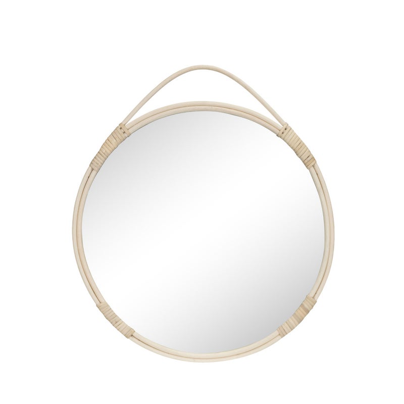 Zdjęcia - Lustro ścienne Intesi Malo lustro Ø50cm naturalny rotang.