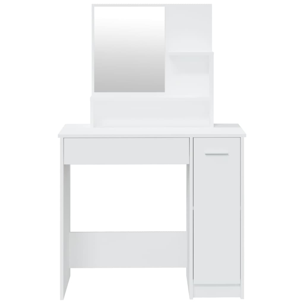 Toilette con specchio 86,5 x 35 x 136 cm bianco 02_0006309 - 2