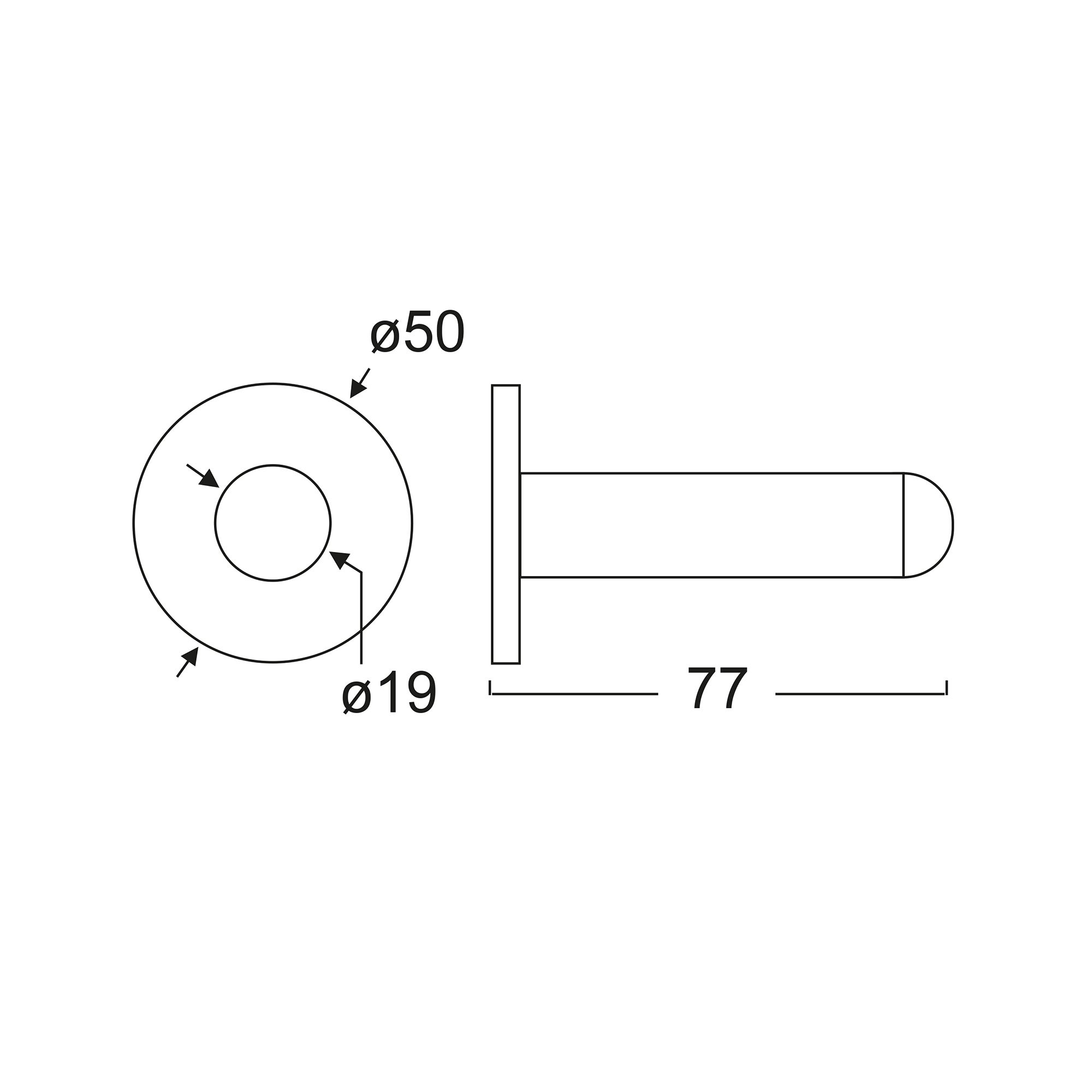 Bloc porte | Style fonctionnel | Protège les murs et les portes contre les impacts | Fabriqué en acier inoxydable | Finition inox mat | Mesures - 2