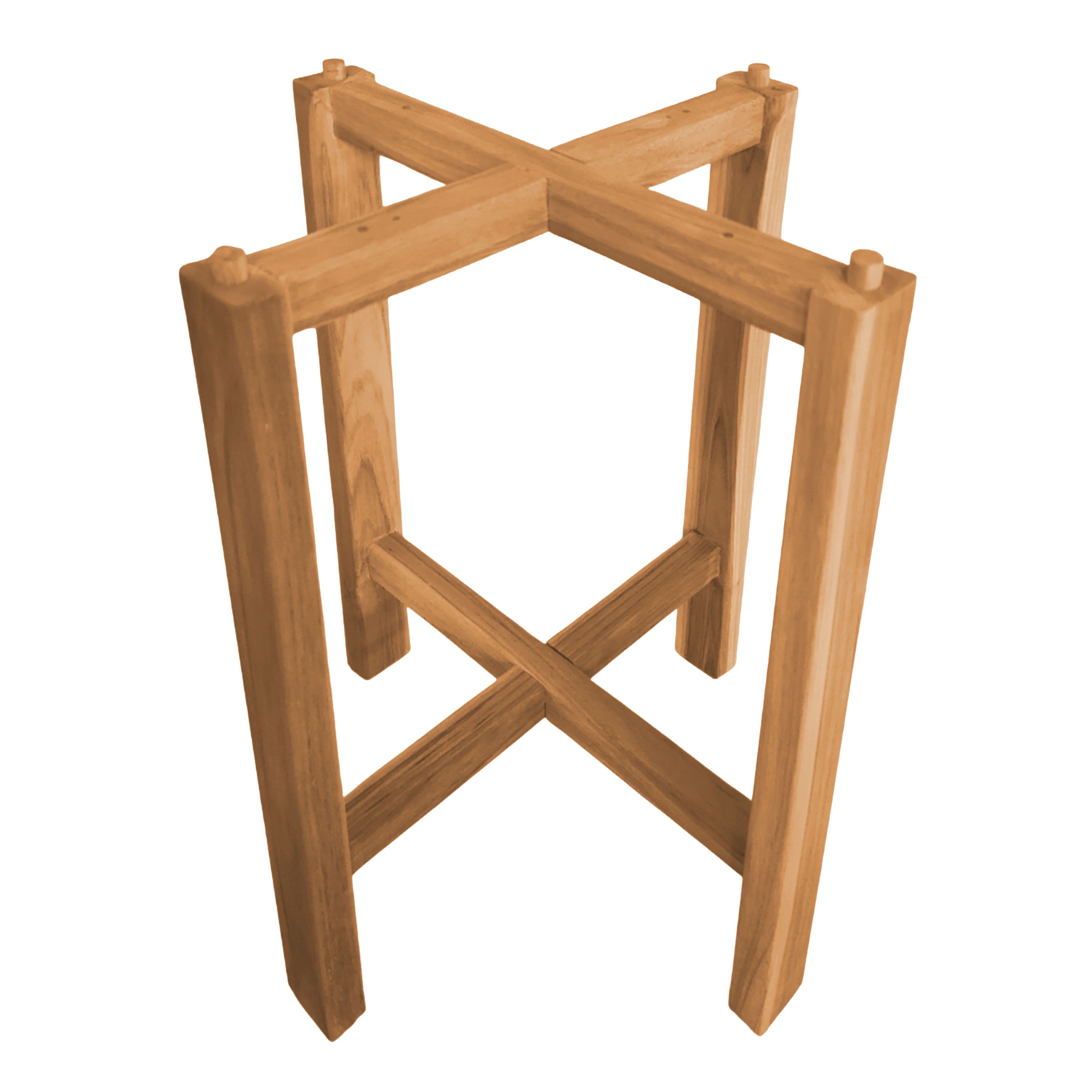 Table d'appoint d'extérieur rond en Teck Marron 1 places - 6