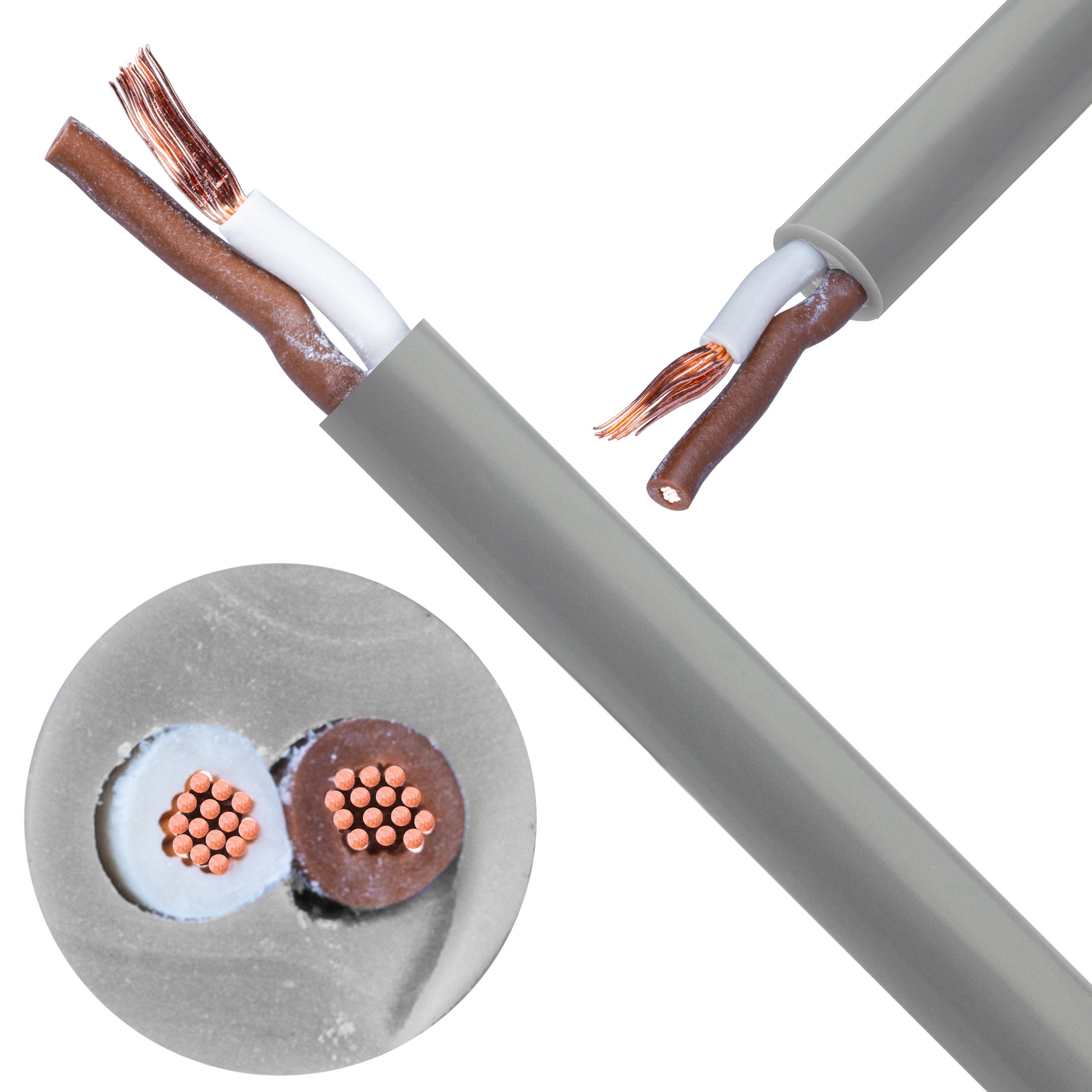 Kabel sterowniczy TECHNOTRONIK LIYY 2x0,25mm2 szary 300/300V olejoodporny linka Technokabel 200m
