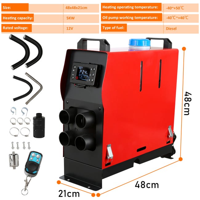 3KW Riscaldatore d'aria Diesel 12V 3KW Riscaldatore di Carburante Riscaldamento 3KW Riscaldatore d'aria Diesel 12V 3KW Riscaldatore di Carburante Riscaldamento