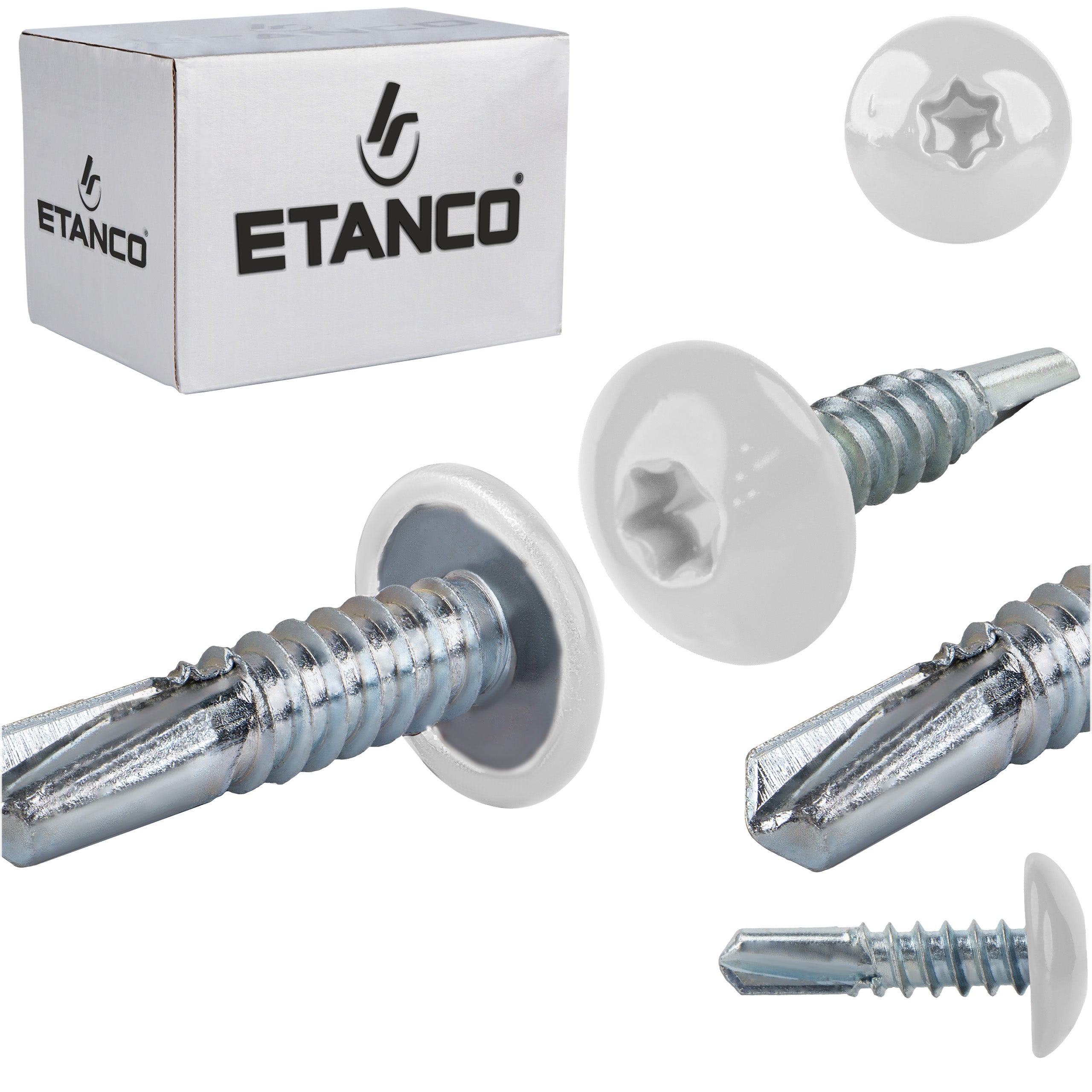 Wkręty samowiercące do metalu Etanco GT5 PH 5,5x19 mm RAL 9010 500szt