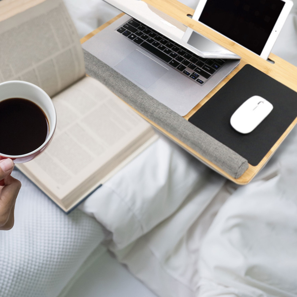 Pad per laptop / Cuscino per laptop COMFILAP 55 x 36 cm con mouse e poggiapolsi marrone hjh OFFICE - 8