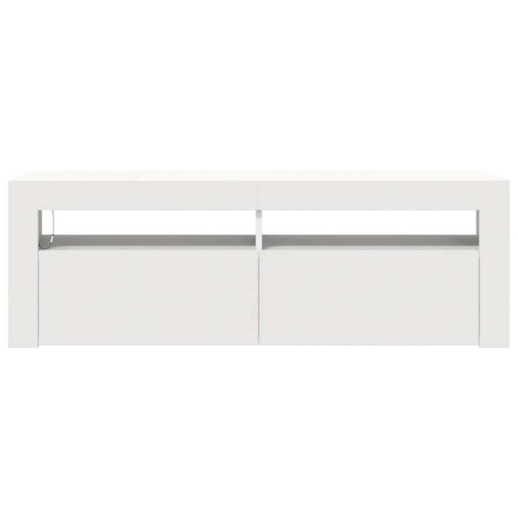 vidaXL Móvel de TV com luzes LED 120x35x40 cm branco - 8