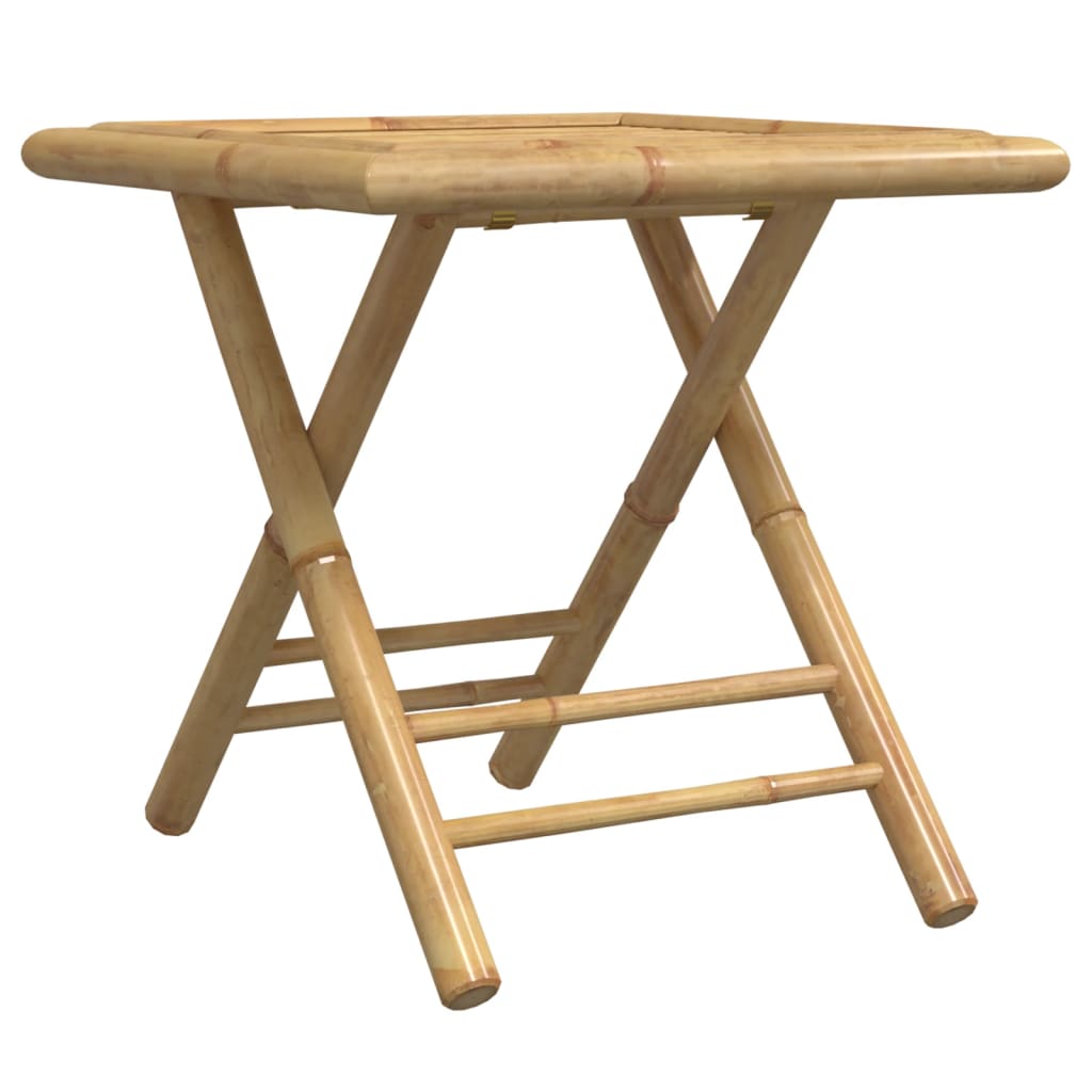 Table de jardin pliable 45x45x45 cm bambou - 6