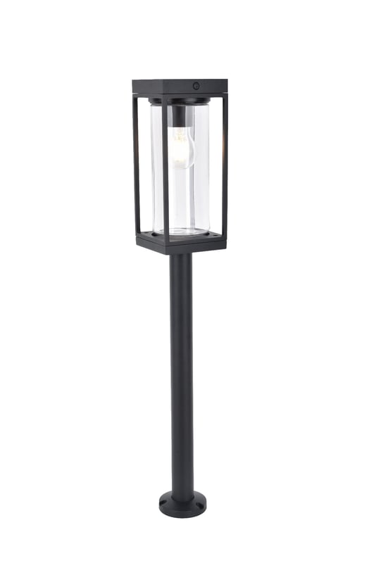 Lampa ogrodowa stojąca solarna Flair czarno-biała 1xE27x10W IP44 wym: 76 x 12 x 12 cm aluminium Lutec