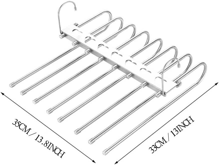 1 gruccia multifunzionale, porta pantaloni floccato a 4 ripiani, antiscivolo e antimacchia, perfetta per appendere sciarpe e asciugamani da bagno. | Leroy Merlin