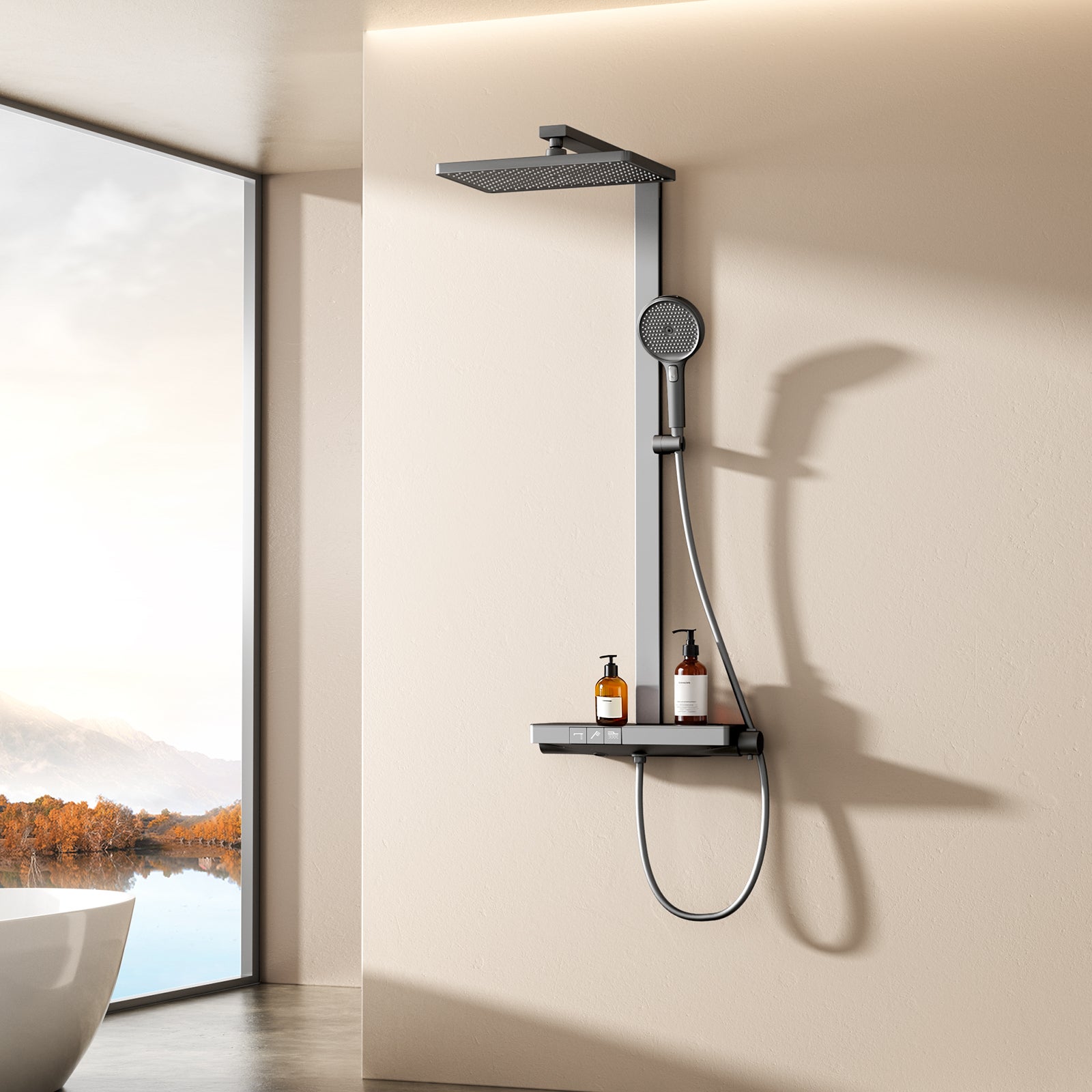 Colonne de Douche Thermostatique Jet Pluie