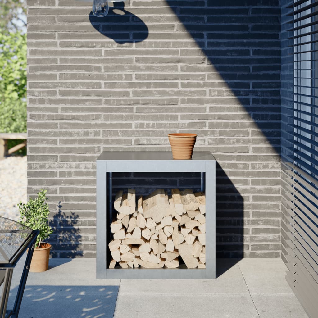 Leñero 60x40x60 cm acero galvanizado