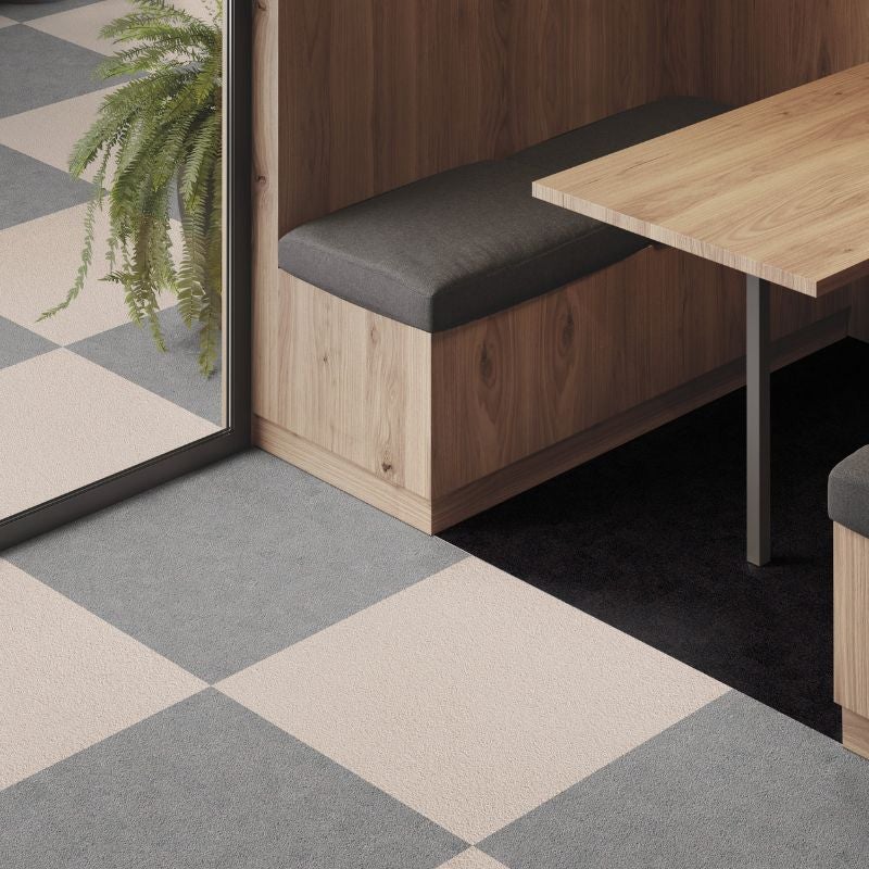 Arquiservi®-【Moqueta en loseta Viena Beige】50x50 cm|Fácil Instalación, Lavable y Antideslizante para Oficinas y Hogar - 6