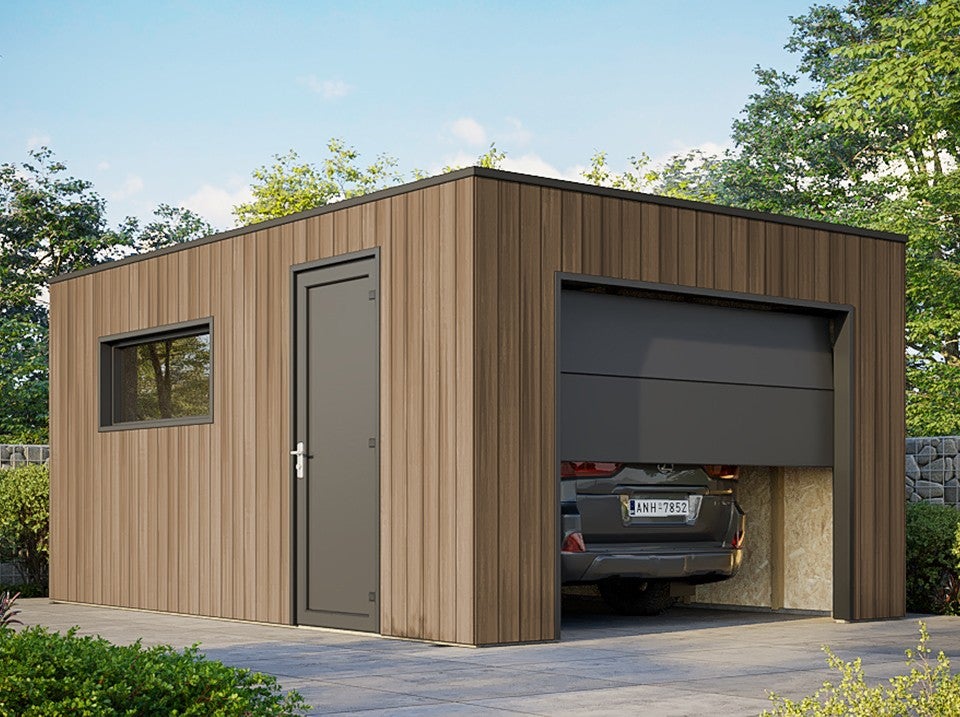 Garage Composite SILVERSTONE Bardage Couleur Teck / Teak Surface — free download