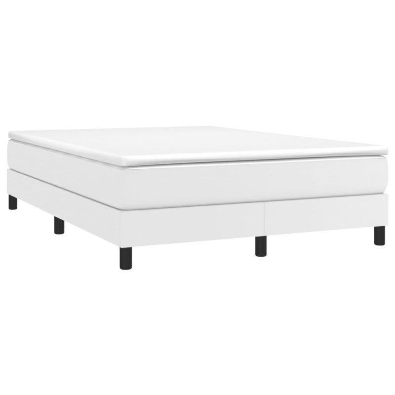 Estrutura de cama 140x200 cm couro artificial branco 140 x 200 cm / Blanco - 3
