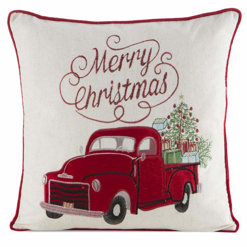 Poszewka świąteczna Eurofirany Biała Auto Poliester 45x45 cm 1 szt.