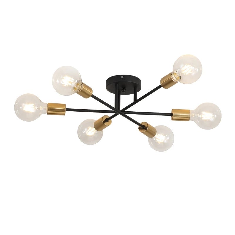 Suspension ARANEA 6 Bras Multiples Noir – Lampe E27 EDO SOLUTIONS – NEUVE
