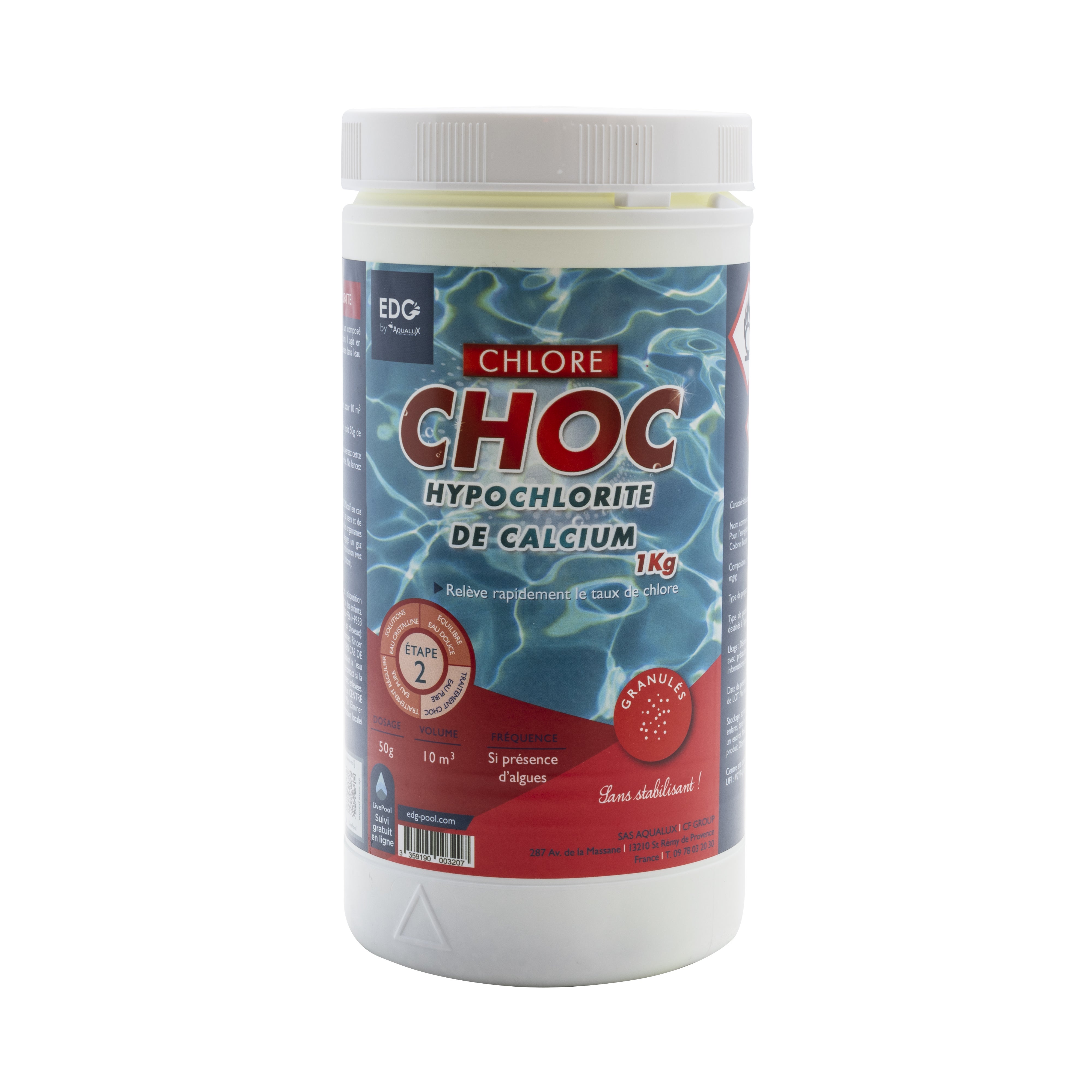 Hypochlorite de calcium 1kg DG by Aqualux - 4