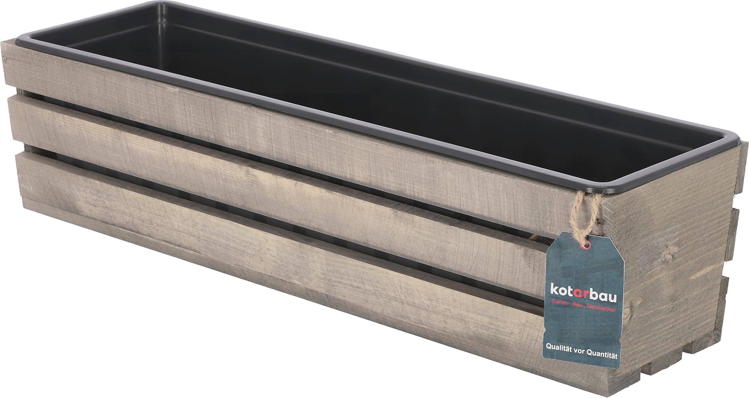 Skrzynka balkonowa taras drewniana 60 kwiaty wkład - KOTARBAU