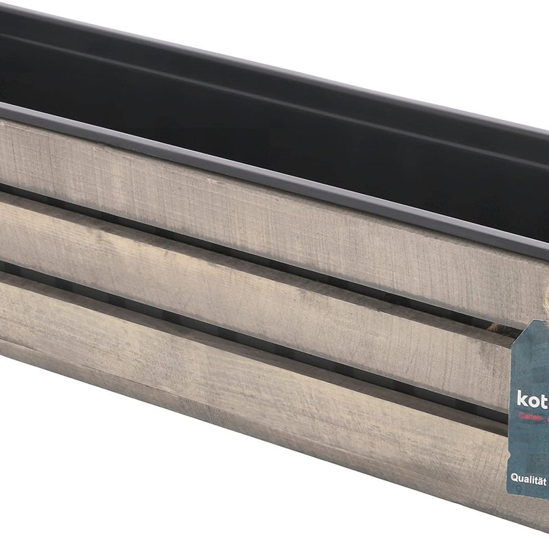 Skrzynka balkonowa taras drewniana 60 kwiaty wkład - KOTARBAU