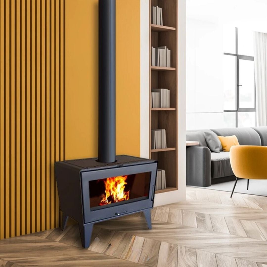 Stufa A Legna Dita Sannover 7.6 KW – Per Tronchi Fino A 40 Cm, Certificata ECODESIGN, Resa 76%