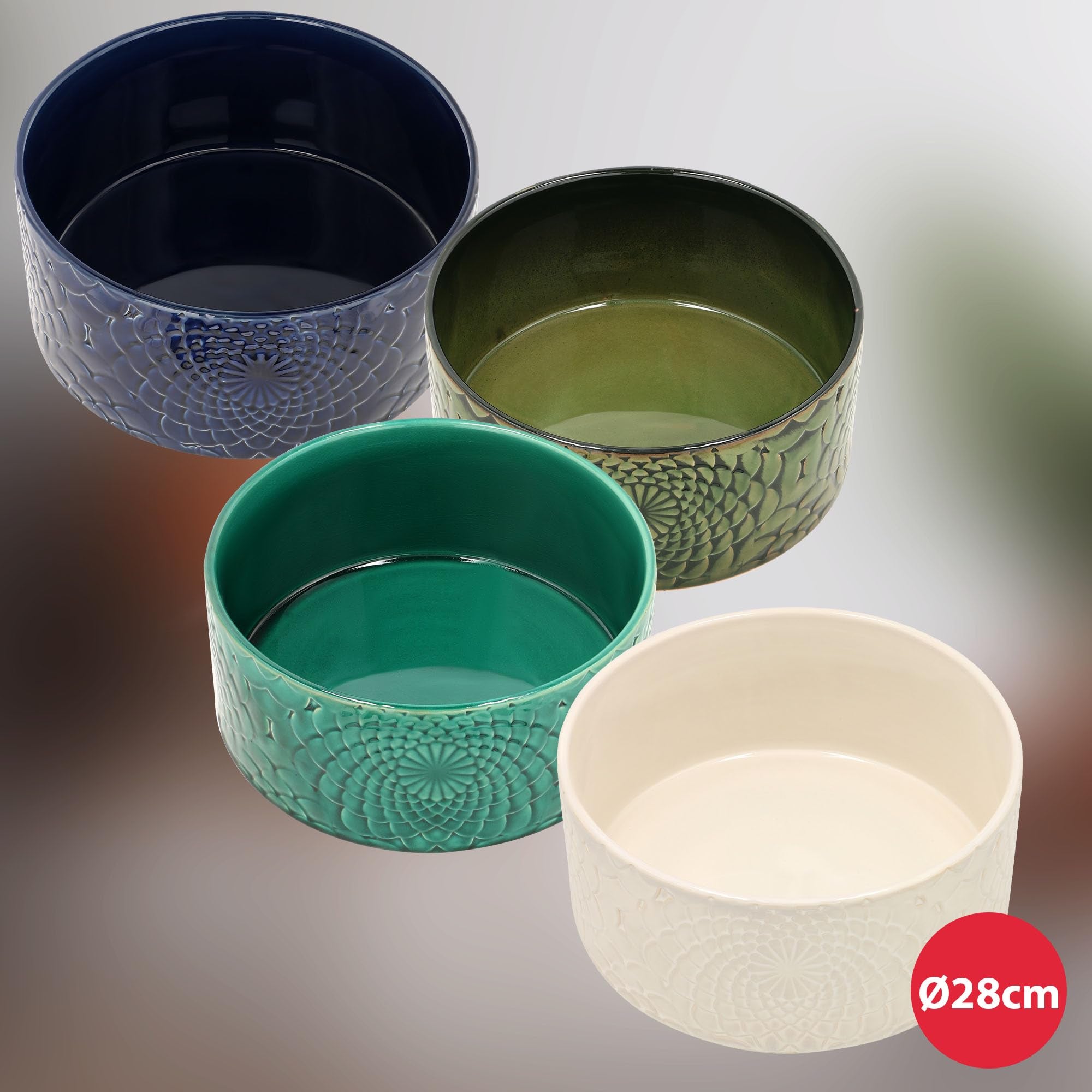 Doniczka donica 13x28cm niska misa na kwiaty rośliny ceramiczna domu ogrodu - KOTARBAU - 5