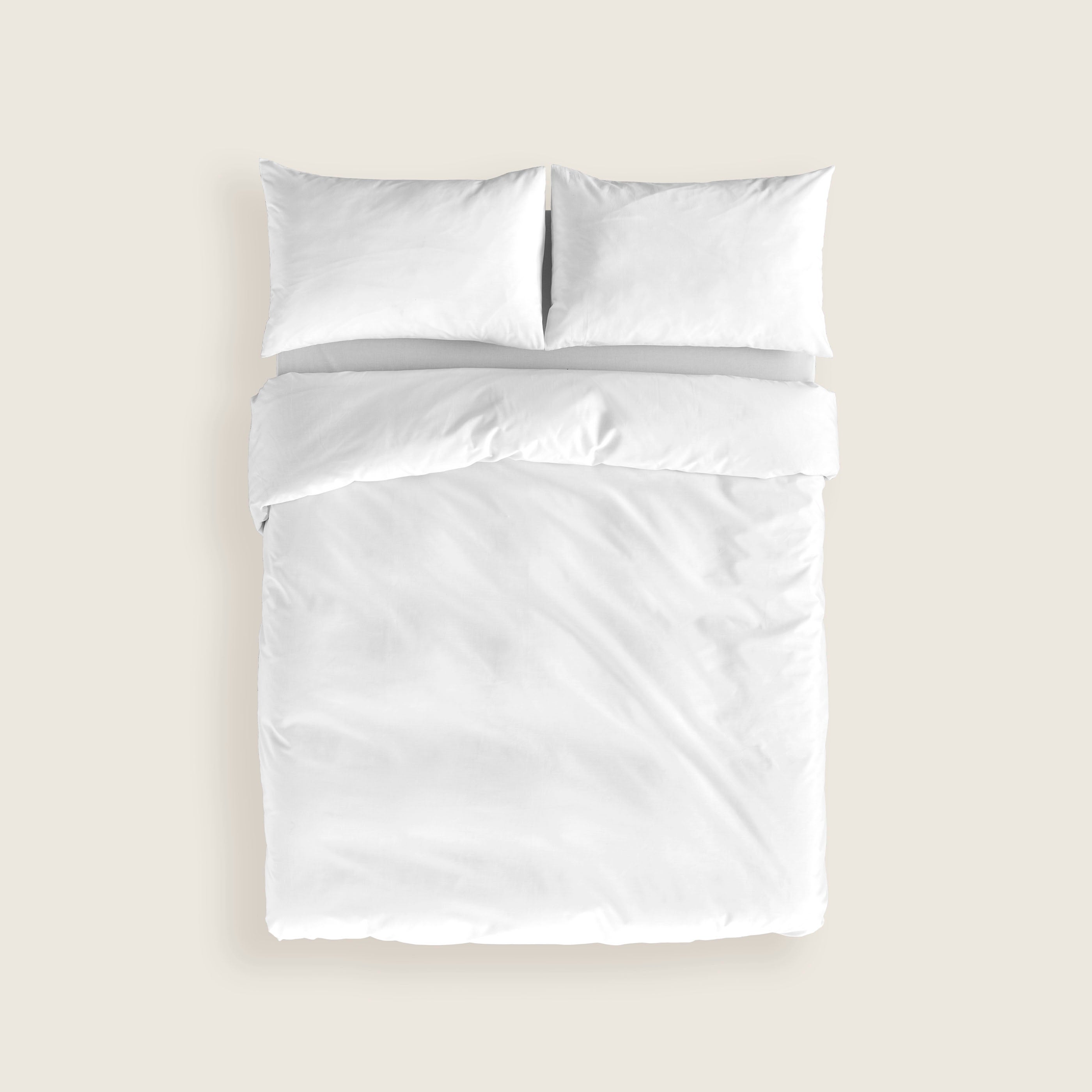 NATURALS - Housse de Couette Unie Lit 90 - Fermeture avec Boutons - 100% Coton - Inclut 1/2 Taies d’Oreiller - BLANC OPTIQUE - 3
