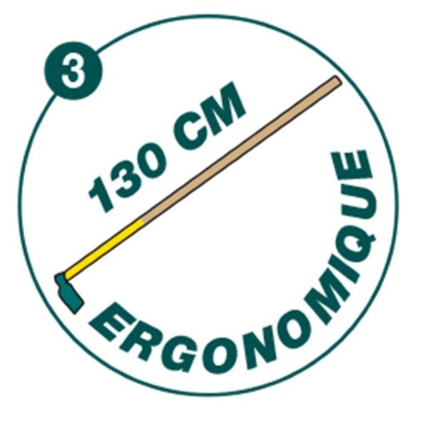 Houe Duopro douille ovale 52x35 forgée 14 cm manche bois 130cm PEFC 100% - 4