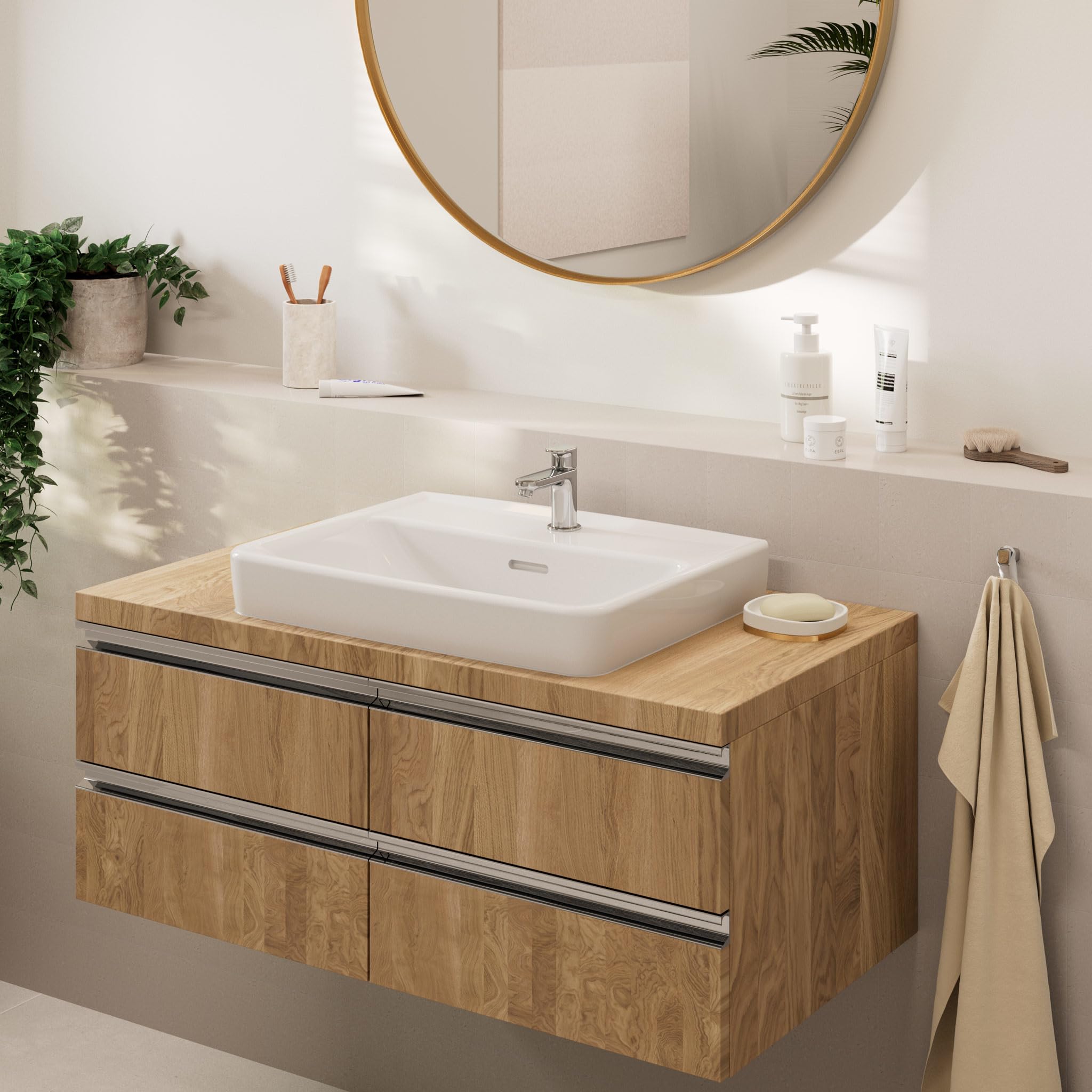 HANSGROHE Robinet de lave‑mains 70 eau froide sans tirette ni vidage chromé - 9