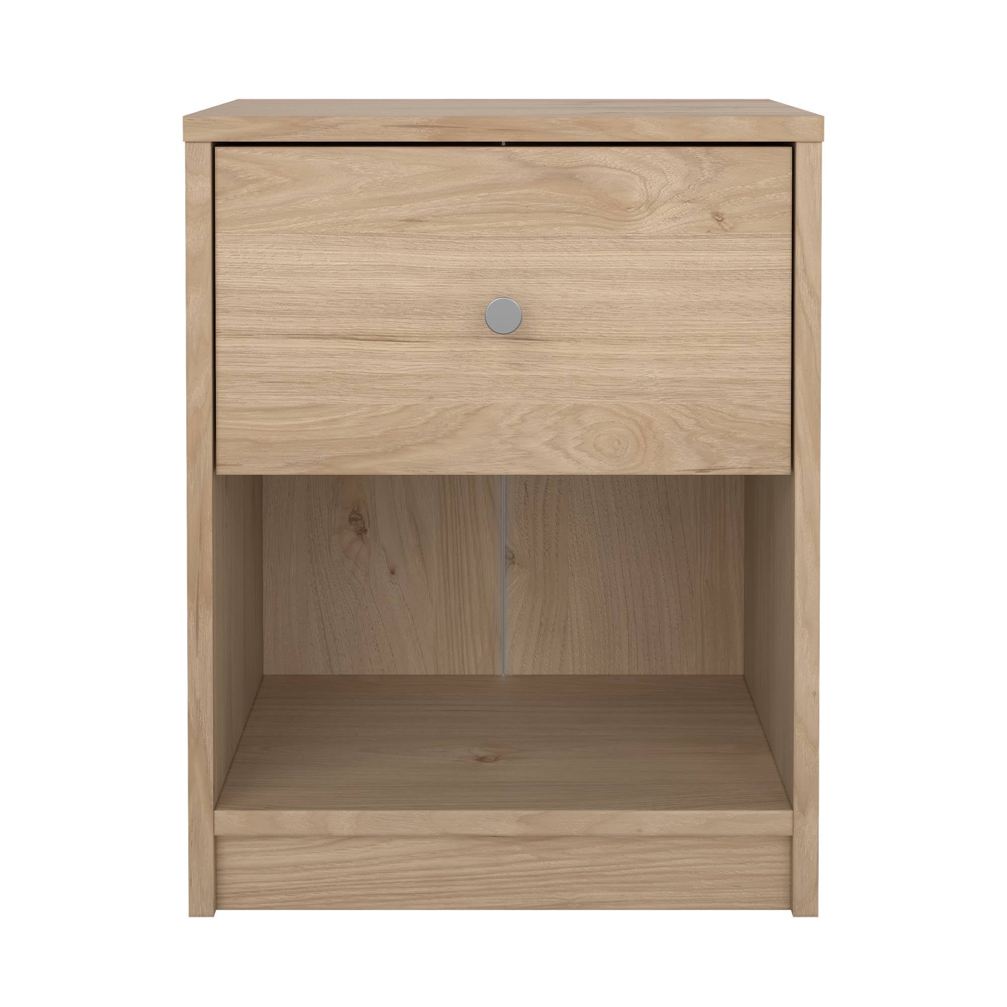 Mesitas de noche Ebro de roble con cajón 37x30x48 cm - 2 muebles - 6