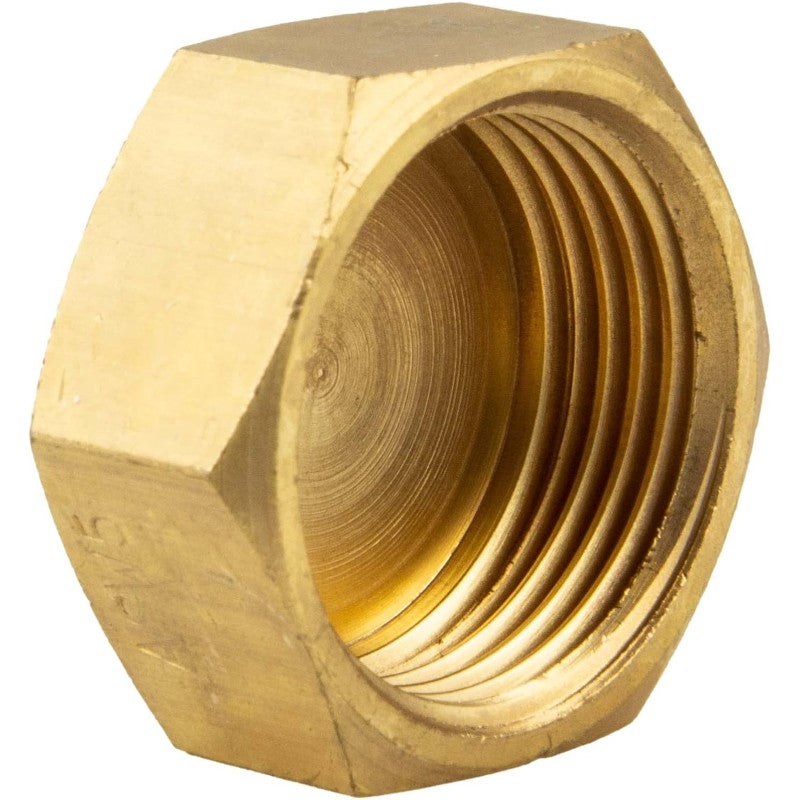 Lot de 5 Bouchon Femelle Laiton 3/4'' | Accessoire en laiton Aenor | Bouchon en laiton 3/4'' avec filetage interne - 2