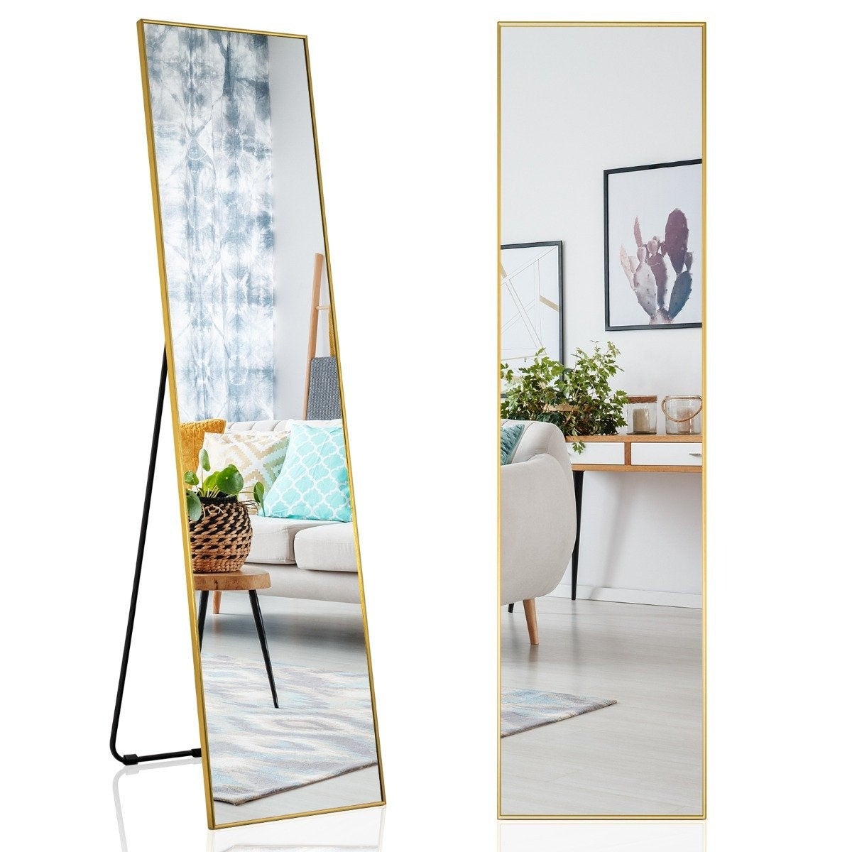 Miroir Mural FRAMO Sur Mesure - Cadre Wengé Marron, Largeur 40cm, Longueur Réglable (30 à 150cm)